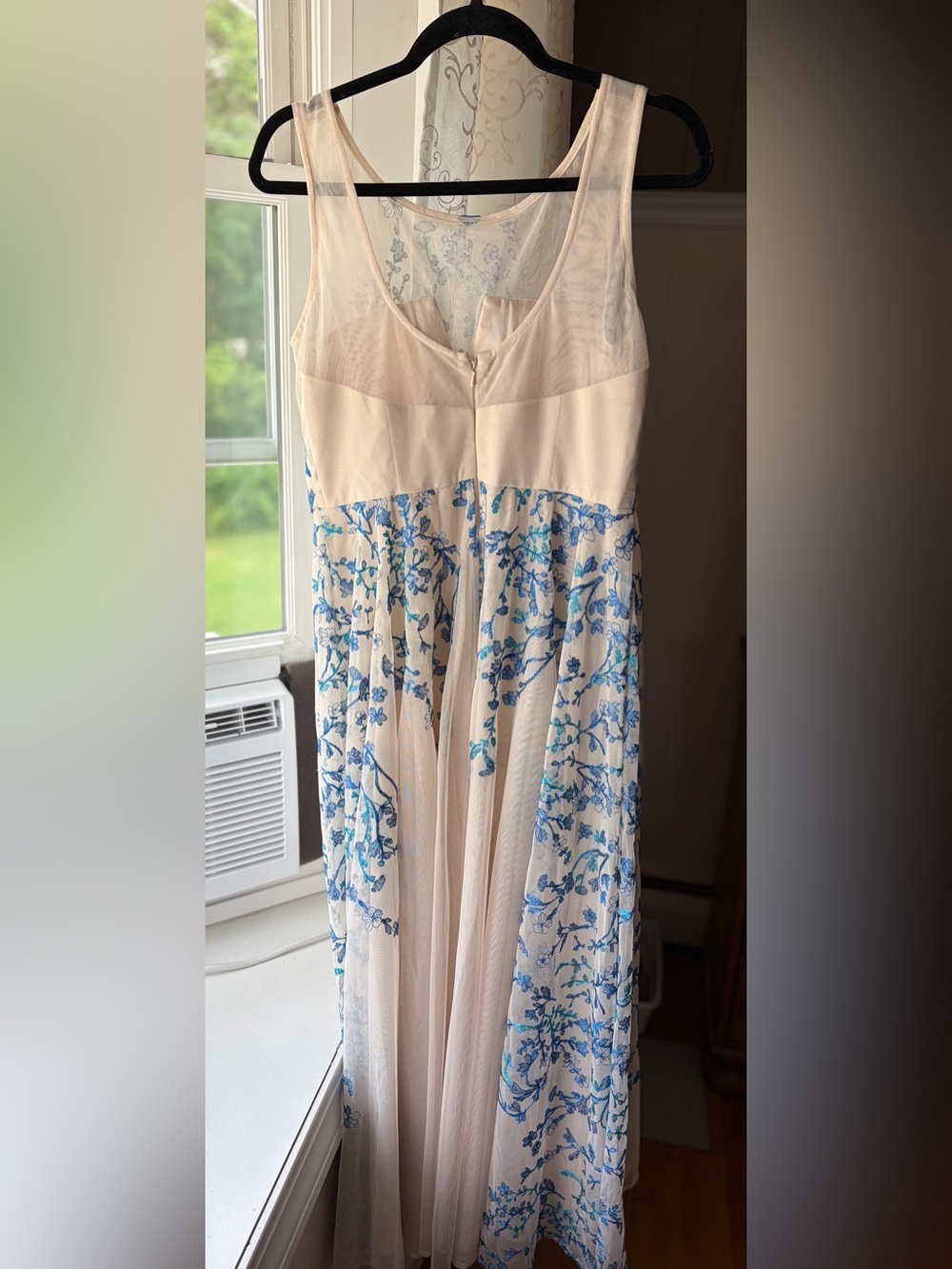 Nicole Miller NY Floral Embroidered Formal A-Line Maxi Evening Dress Sz 8 EUC - Picture 6 of 10